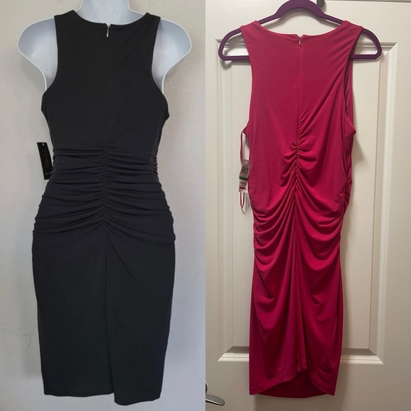 NWT $80R Thalia Sodi Acapulco Magenta Spark Bead Embellished Dress. Size Large - Picture 3 of 8